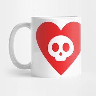 Cute Skull in Heart Mug